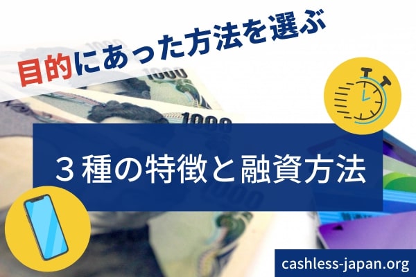 10万円借りる方法は3種類|消費者金融・銀行・クレジットカード